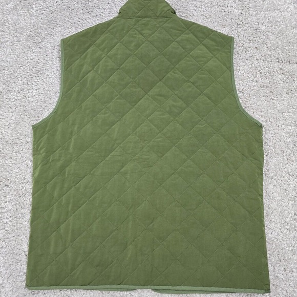 Vineyard Vines Vest Jacket Mens XL Green Military Quilted Full Zip Chore Outdoor - Picture 8 of 12